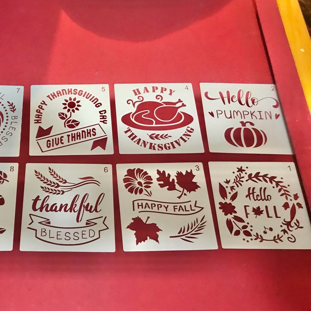 Thanksgiving themed stencils for any craft project!